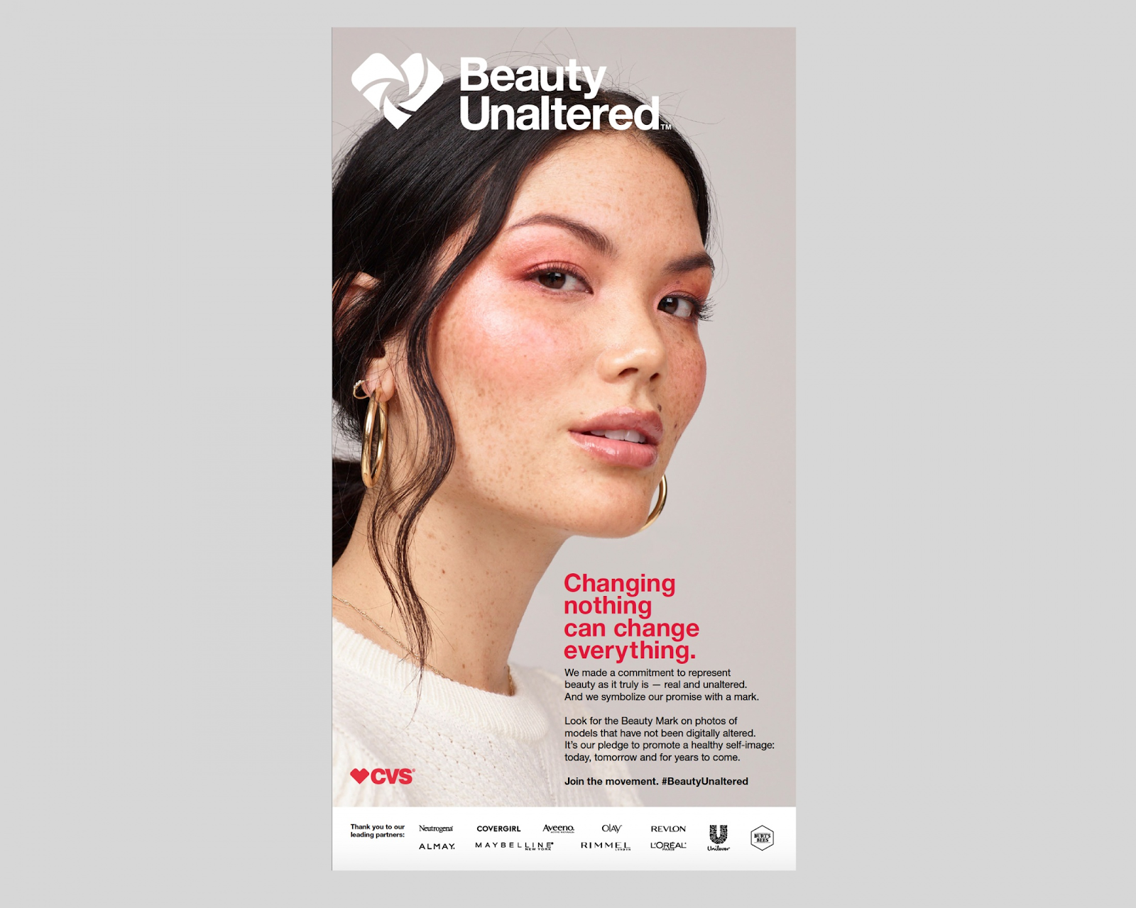 Imagery for CVS' Clio Winning Beauty Unaltered campaign